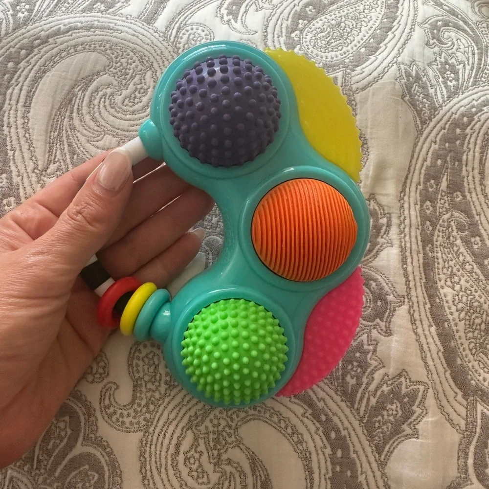 Green and Purple Learning Sensory and teething Toy